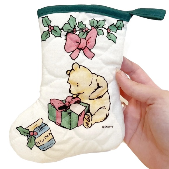 Disney Winnie the Pooh Christmas Lot Vintage Gift Bows Stocking Figure Ornament - Picture 6 of 11